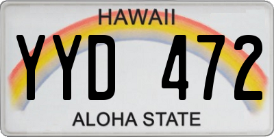 HI license plate YYD472