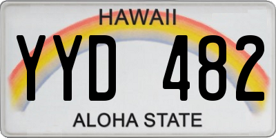 HI license plate YYD482