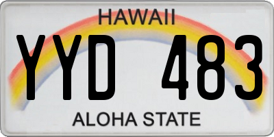 HI license plate YYD483