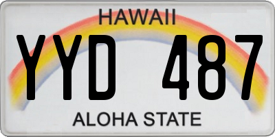 HI license plate YYD487
