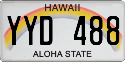 HI license plate YYD488