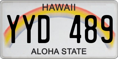 HI license plate YYD489