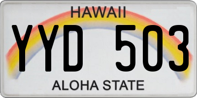 HI license plate YYD503