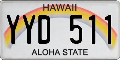 HI license plate YYD511