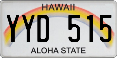 HI license plate YYD515