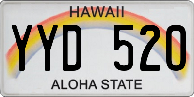 HI license plate YYD520