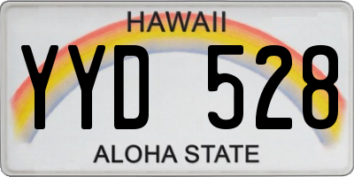 HI license plate YYD528