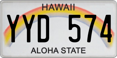 HI license plate YYD574