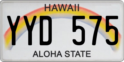 HI license plate YYD575