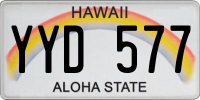 HI license plate YYD577