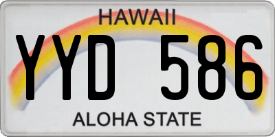 HI license plate YYD586