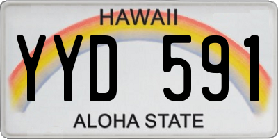 HI license plate YYD591