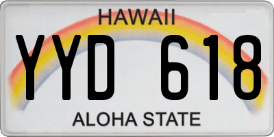 HI license plate YYD618