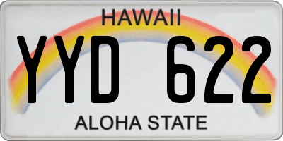 HI license plate YYD622
