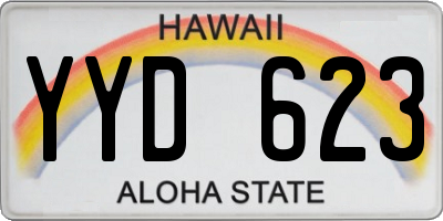 HI license plate YYD623