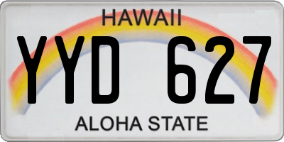 HI license plate YYD627