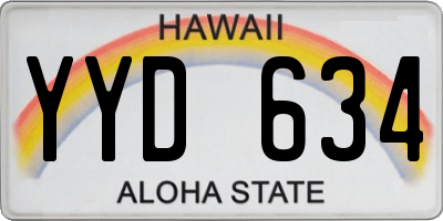 HI license plate YYD634