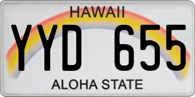 HI license plate YYD655