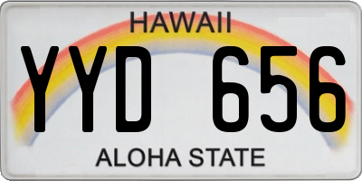 HI license plate YYD656
