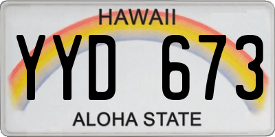 HI license plate YYD673