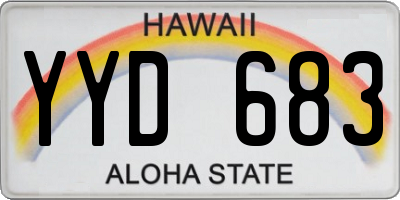 HI license plate YYD683