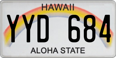 HI license plate YYD684