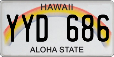 HI license plate YYD686