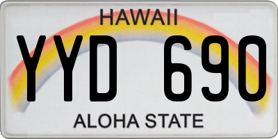 HI license plate YYD690