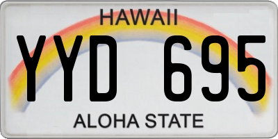 HI license plate YYD695