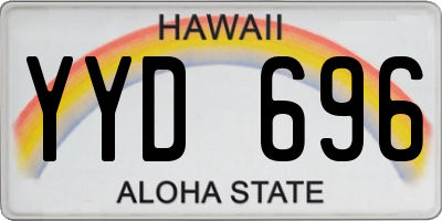 HI license plate YYD696