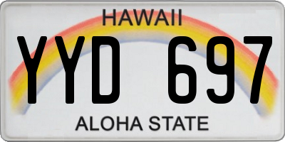 HI license plate YYD697