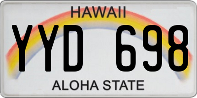 HI license plate YYD698