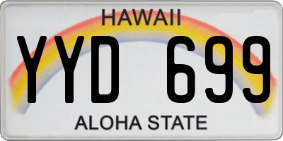 HI license plate YYD699