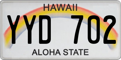HI license plate YYD702