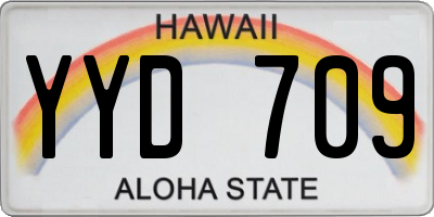 HI license plate YYD709