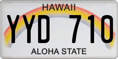 HI license plate YYD710