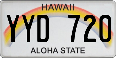 HI license plate YYD720