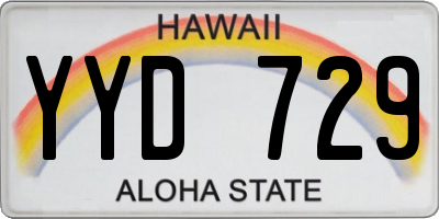 HI license plate YYD729
