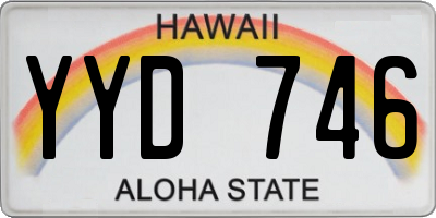 HI license plate YYD746