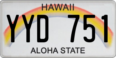 HI license plate YYD751