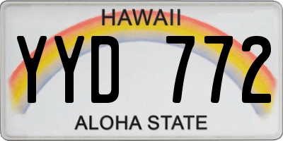 HI license plate YYD772