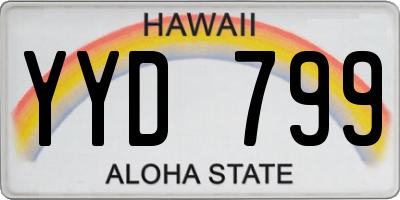 HI license plate YYD799