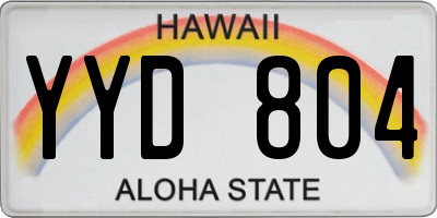 HI license plate YYD804