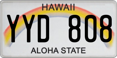 HI license plate YYD808