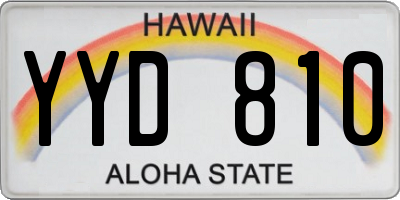 HI license plate YYD810
