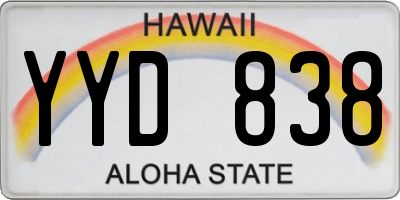 HI license plate YYD838