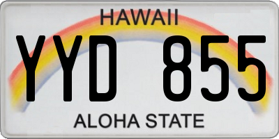HI license plate YYD855
