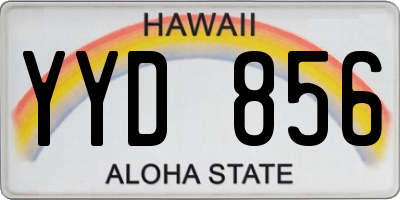 HI license plate YYD856
