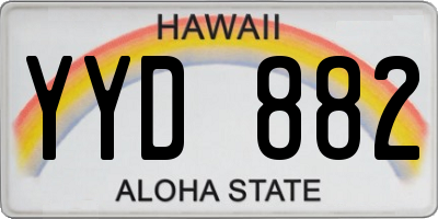 HI license plate YYD882