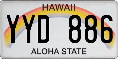 HI license plate YYD886